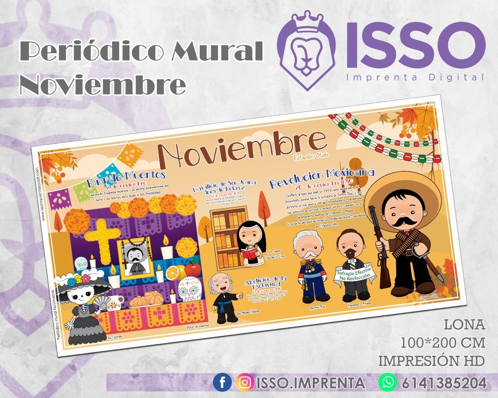 Periódico mural NOVIEMBRE ISSO IMPRENTA DIGITAL